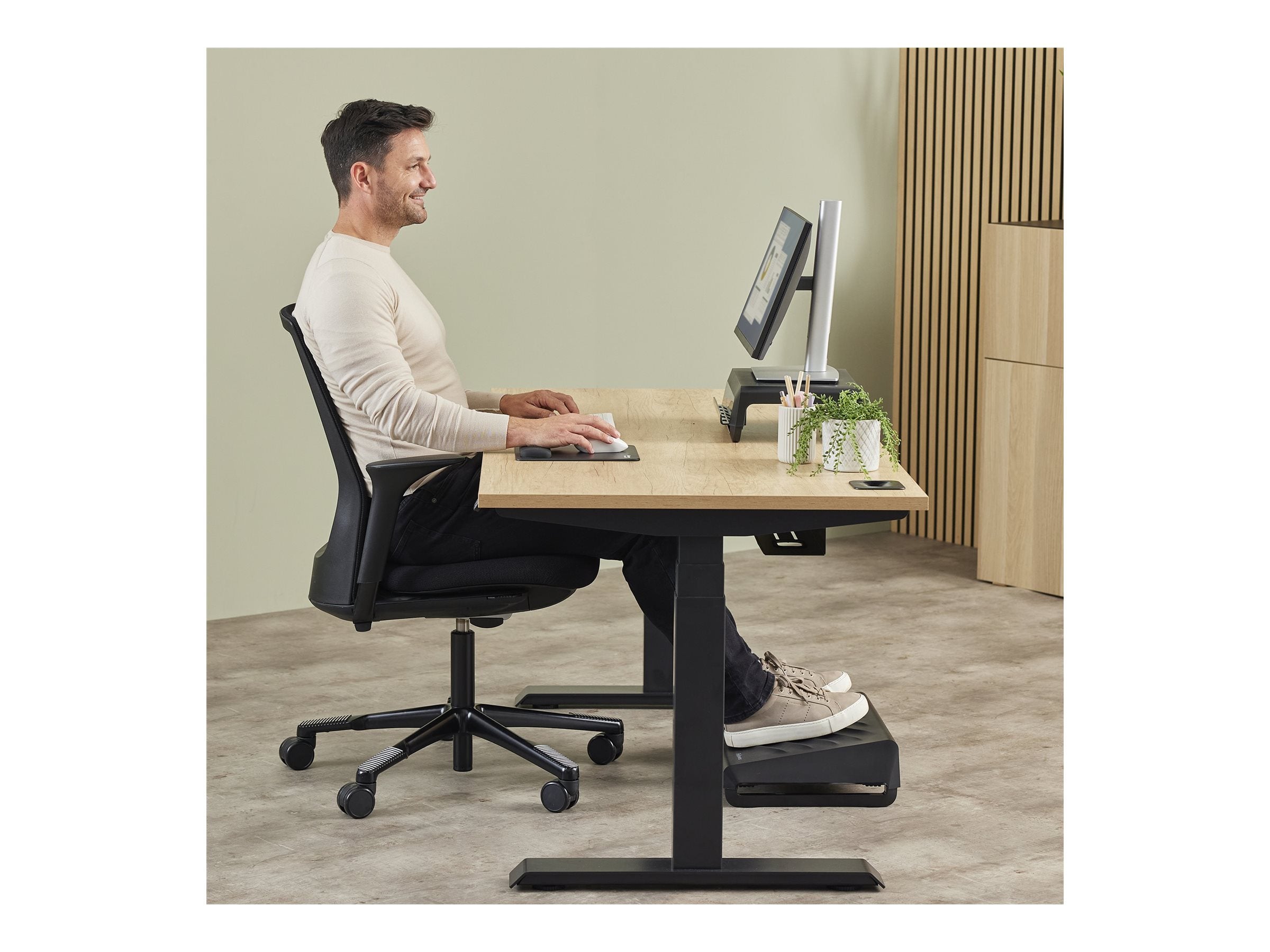 FELLOWES Tapis de souris repose-poignets Breyta Noir