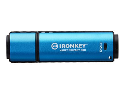 KINGSTON 512Go USB-C IronKey Vault Privacy 50C AES-256 Encrypted FIPS 197