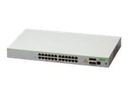 ALLIED 24x 10/100T ports and 4x 100/1000X SFP 2 for Stacking  Fixed AC power supply EU Power Cord