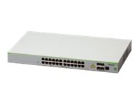 ALLIED 24x 10/100T ports and 4x 100/1000X SFP 2 for Stacking  Fixed AC power supply EU Power Cord