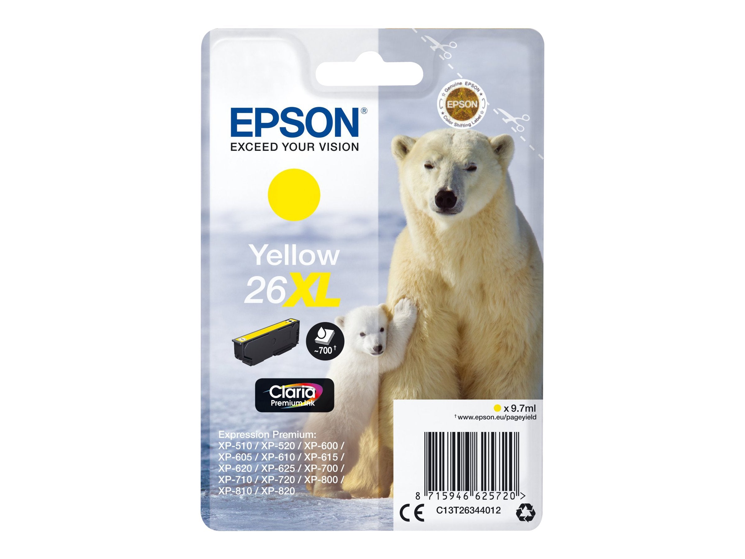Ink/26XL Polar Bear 9.7ml YL