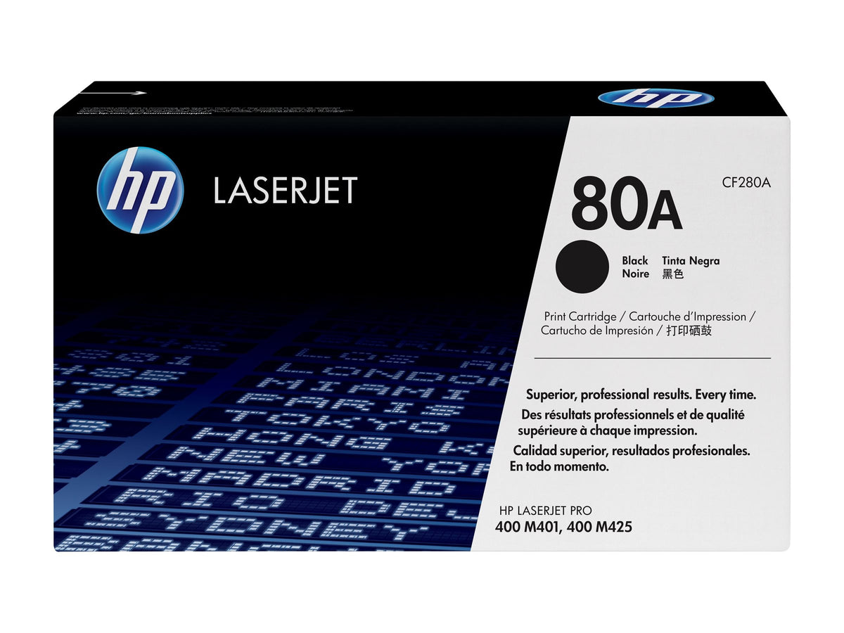 HP 80A original Toner cartridge CF280A black standard capacity 2.560 pages 1-pack
