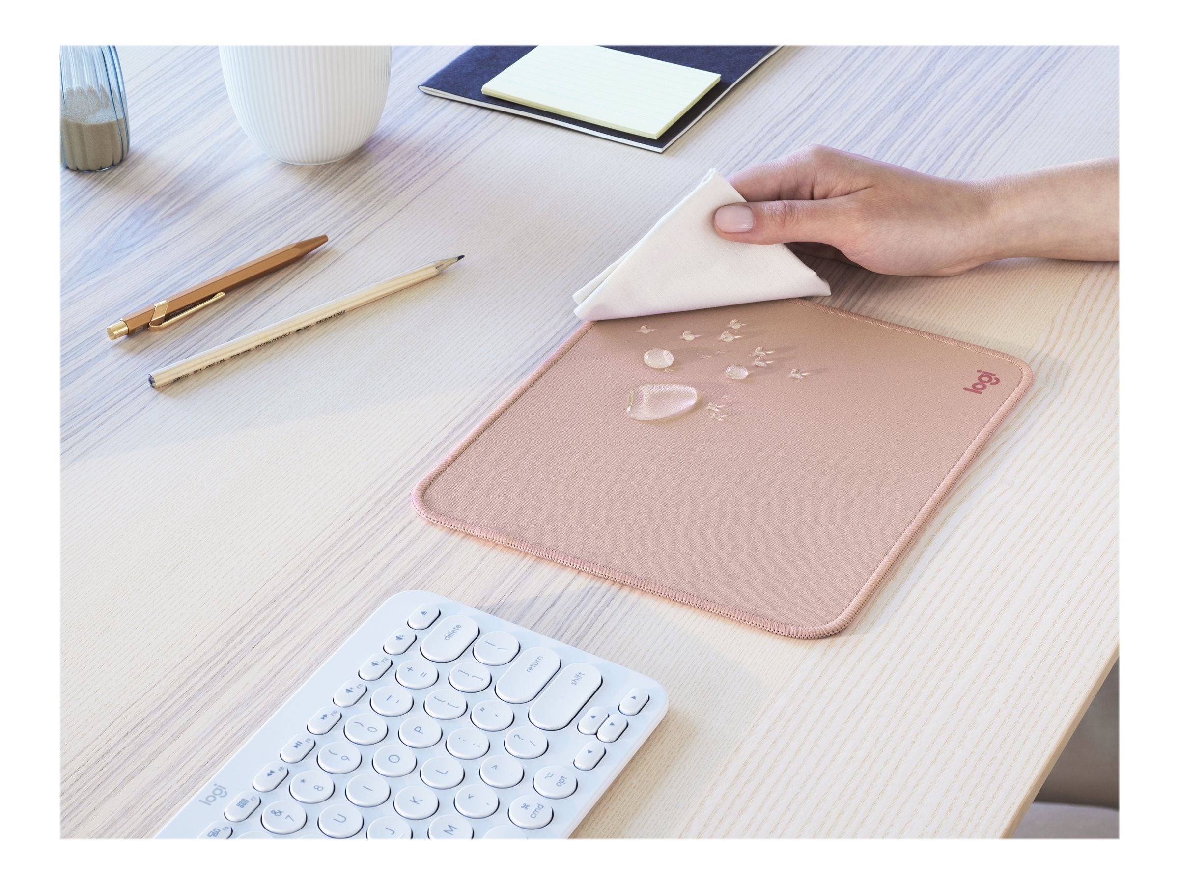LOGITECH Desk Mat Studio Series Mouse pad dark rose