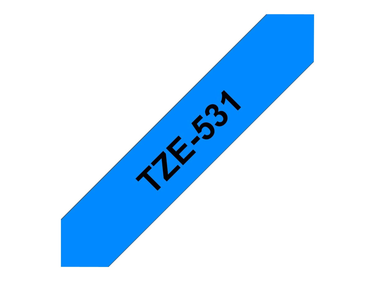 BROTHER P-TOUCH TZE-531 noir sur bleu 12mm