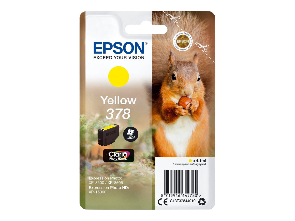 EPSON 4LB 378 Yellow Ink Cartridge with sec 8x w/s