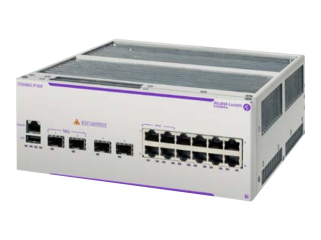 ALCATEL-LUCENT ENTERPRISE OS6865-P16X Gigabit Ethernet L3 Fanless 12 RJ-45 10/100/1000 BaseT PoE+ ports 4 are 75W PoE cap