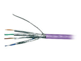 MCL Cat6A twisted pair S/FTP LSZH patch cable 100m Purple