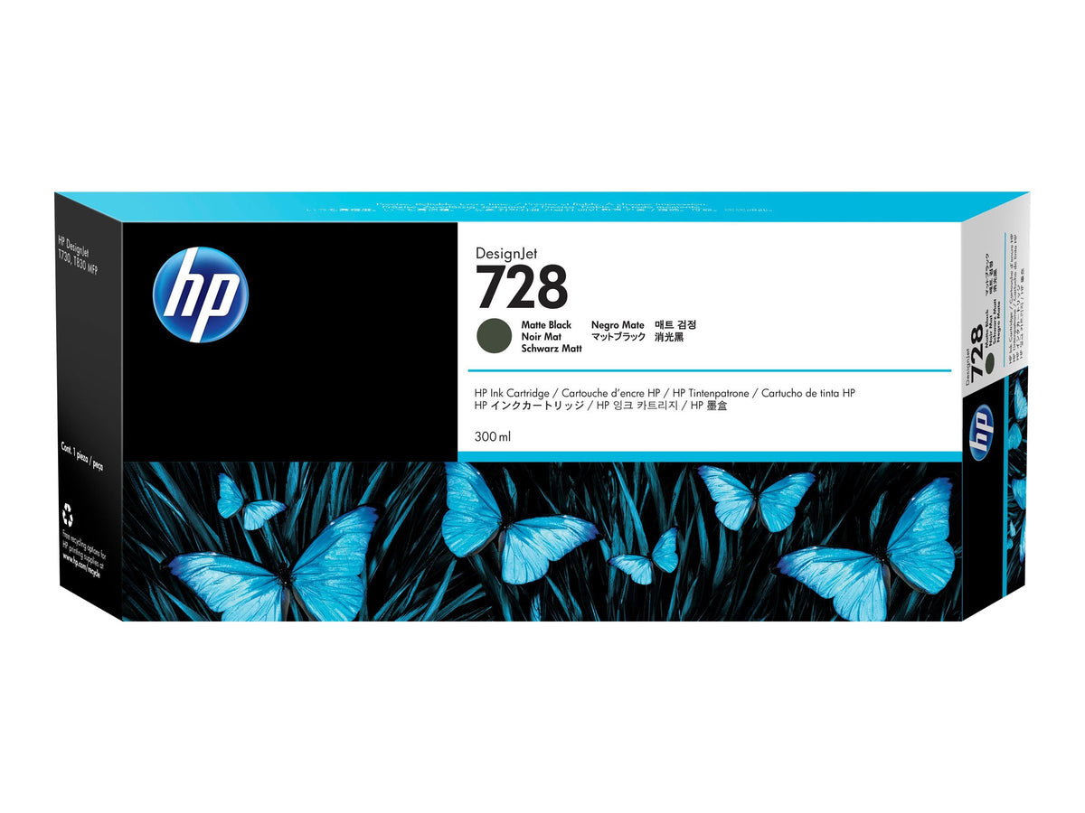 HP 728 original 300-ml Matte Black Ink cartridge F9J68A