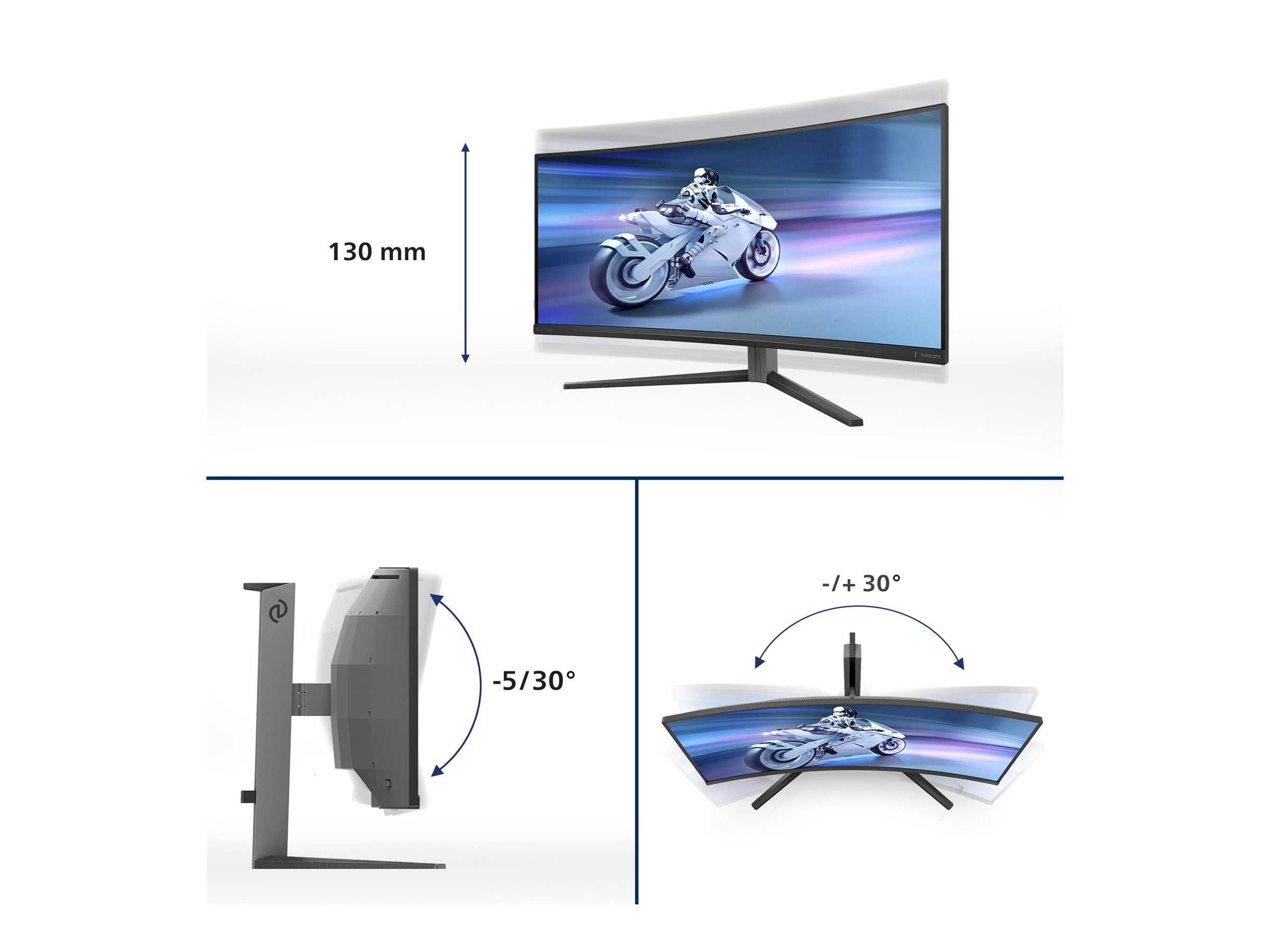 PHILIPS 34M2C6500 34p OLED 3440x1440 HDMI Black/Grey