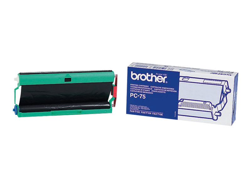 BROTHER PC-75 cassette ruban noir 144 pages pack de 1