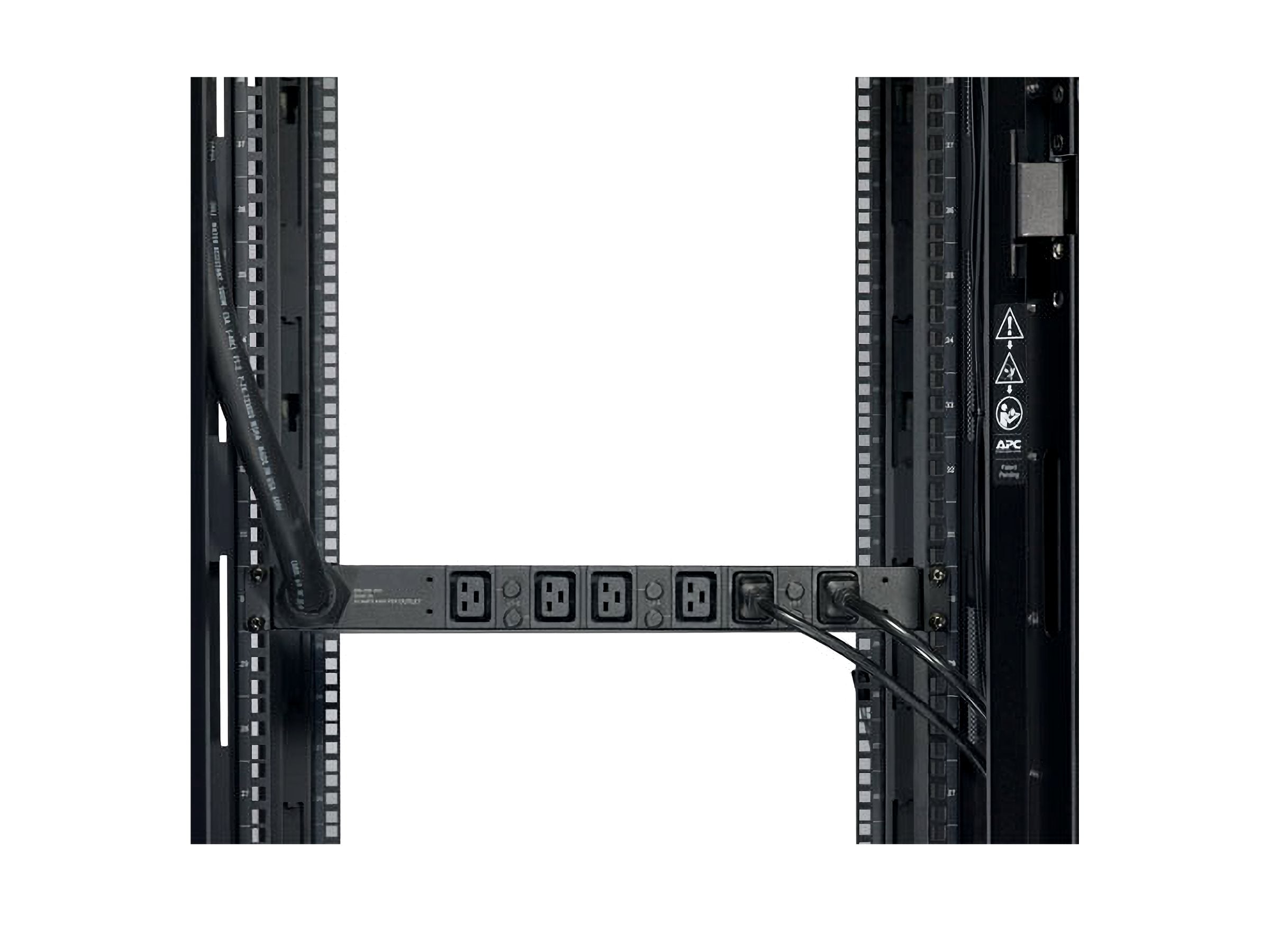 APC Basic Rack PDU Rack AC 208V 3-phase input Hubbell CS8365C output connectors 6 IEC 60320 C19 1U 2.4m cord