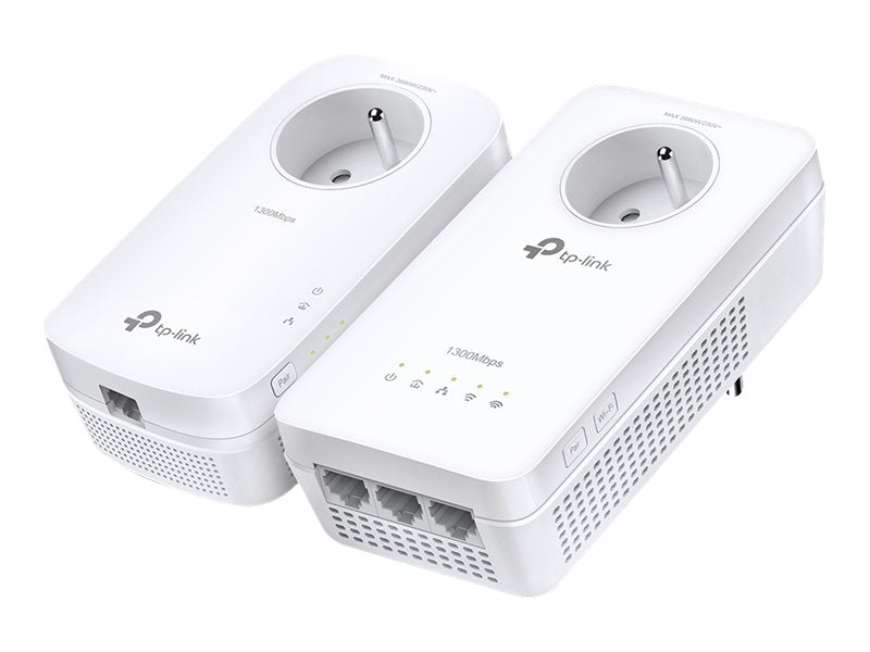 TP-LINK AV1300 Gigabit Passthrough Powerline ac Wi-Fi KIT 1200Mbps Powerline Data Rate Line-Neutral/Line-Ground 2x2 MIMO AC1200 D