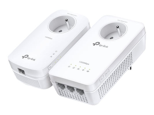 TP-LINK AV1300 Gigabit Passthrough Powerline ac Wi-Fi KIT 1200Mbps Powerline Data Rate Line-Neutral/Line-Ground 2x2 MIMO AC1200 D