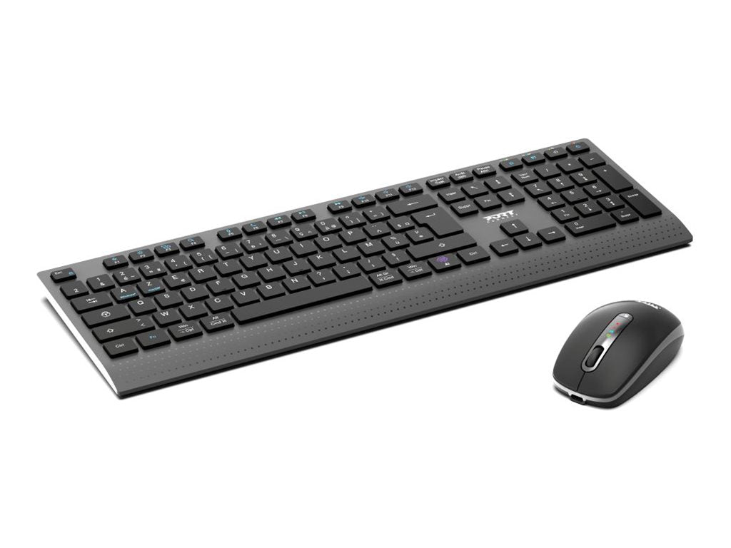 PORT DESIGNS Pack Keyboard + Mouse - Wireless - Optimal Rechargeable (FR)