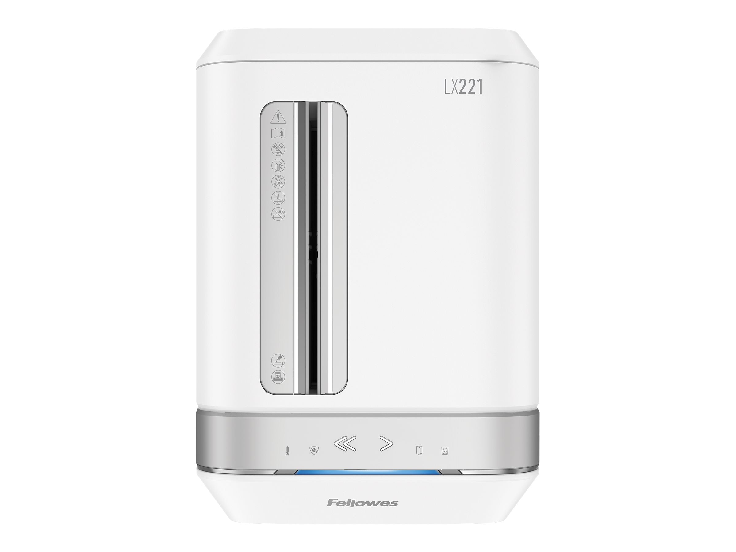 FELLOWES DESTRUCTEUR MICROSHRED LX221 BLANC COUPE MICROPARTICULES 230V EU/UK