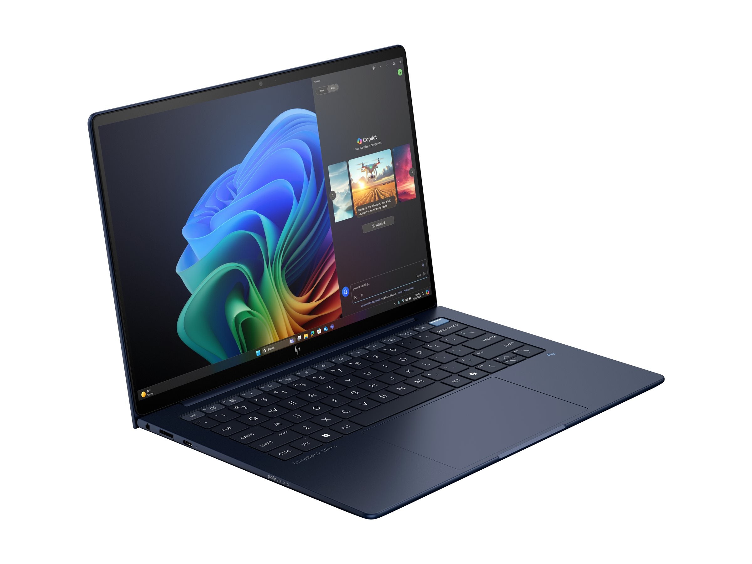 HP EliteBook Ultra G1i PC IA Nouvelle génération Intel Core Ultra 5 228V 14p 3K Touch 32Go 512Go SSD W11P Copilot + PC 3/3/0 SmartB
