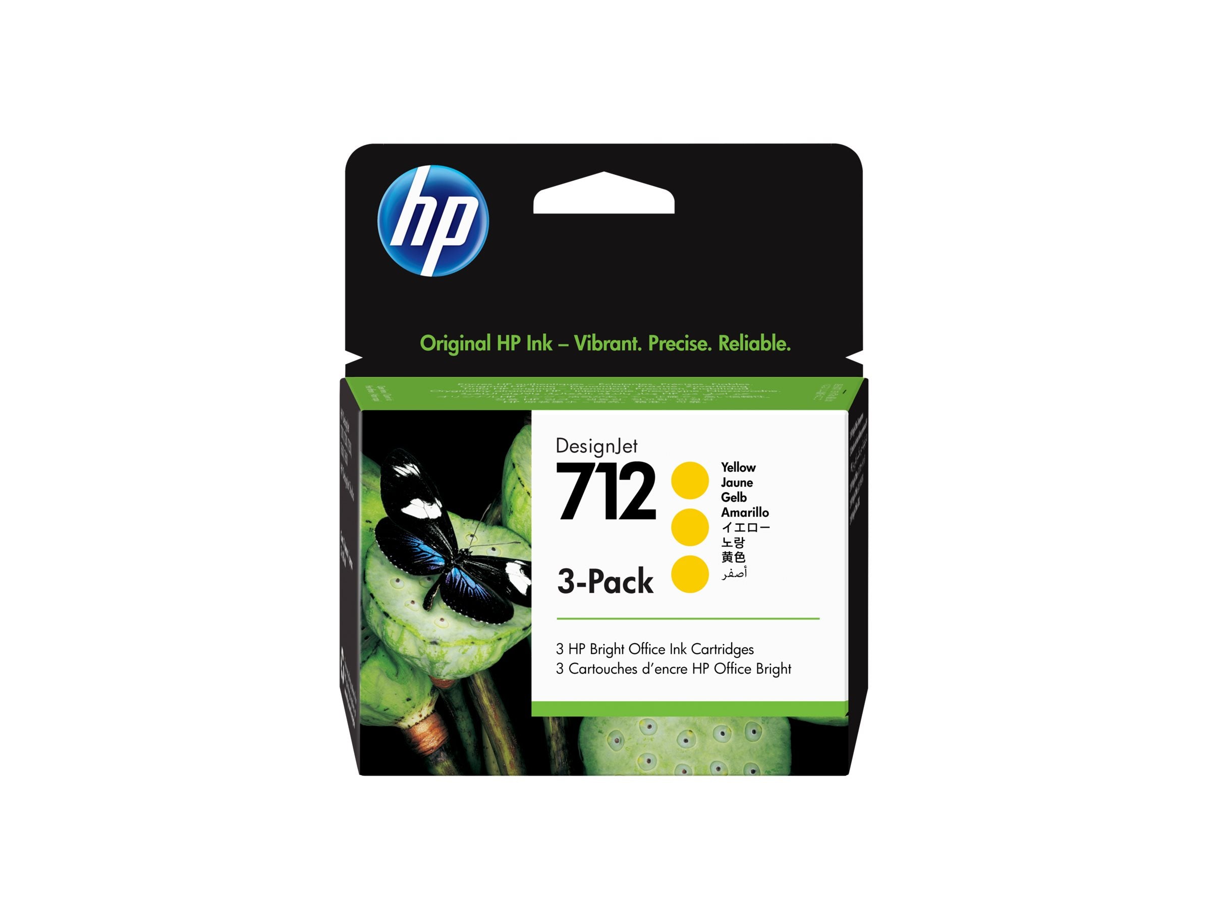 HP 712 3-Pack 29-ml Yellow DesignJet Ink Cartridge
