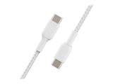 BELKIN BOOST CHARGE USB-C to USB-C 2.0 Cable Braided 1M White