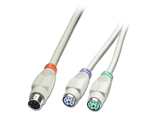 LINDY PS/2 Y-Adaptor Cable 15cm 6PM-DIN/St 6P. MiniDin coupling