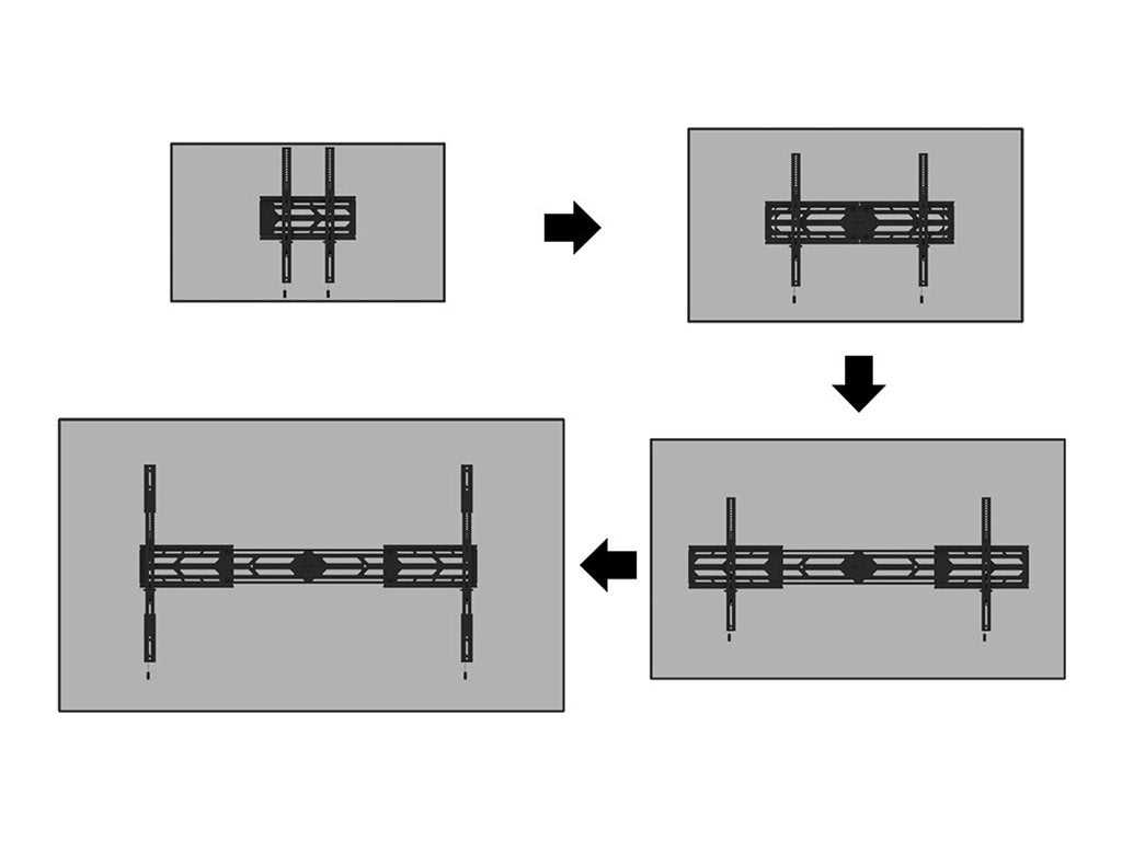 NEOMOUNTS WL30S-950BL19 Support mural fixe pour écran 55-110p - robuste - verrouillable - paysage et portrait