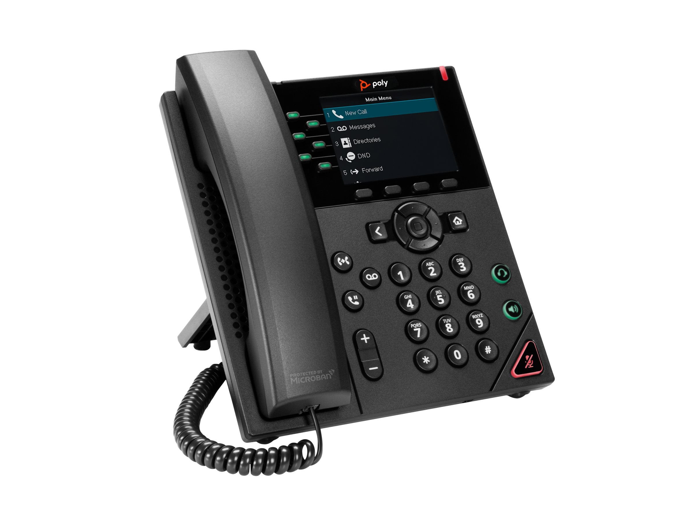 POLY VVX 350 téléphone de bureau IP PoE - 6 lignes SIP