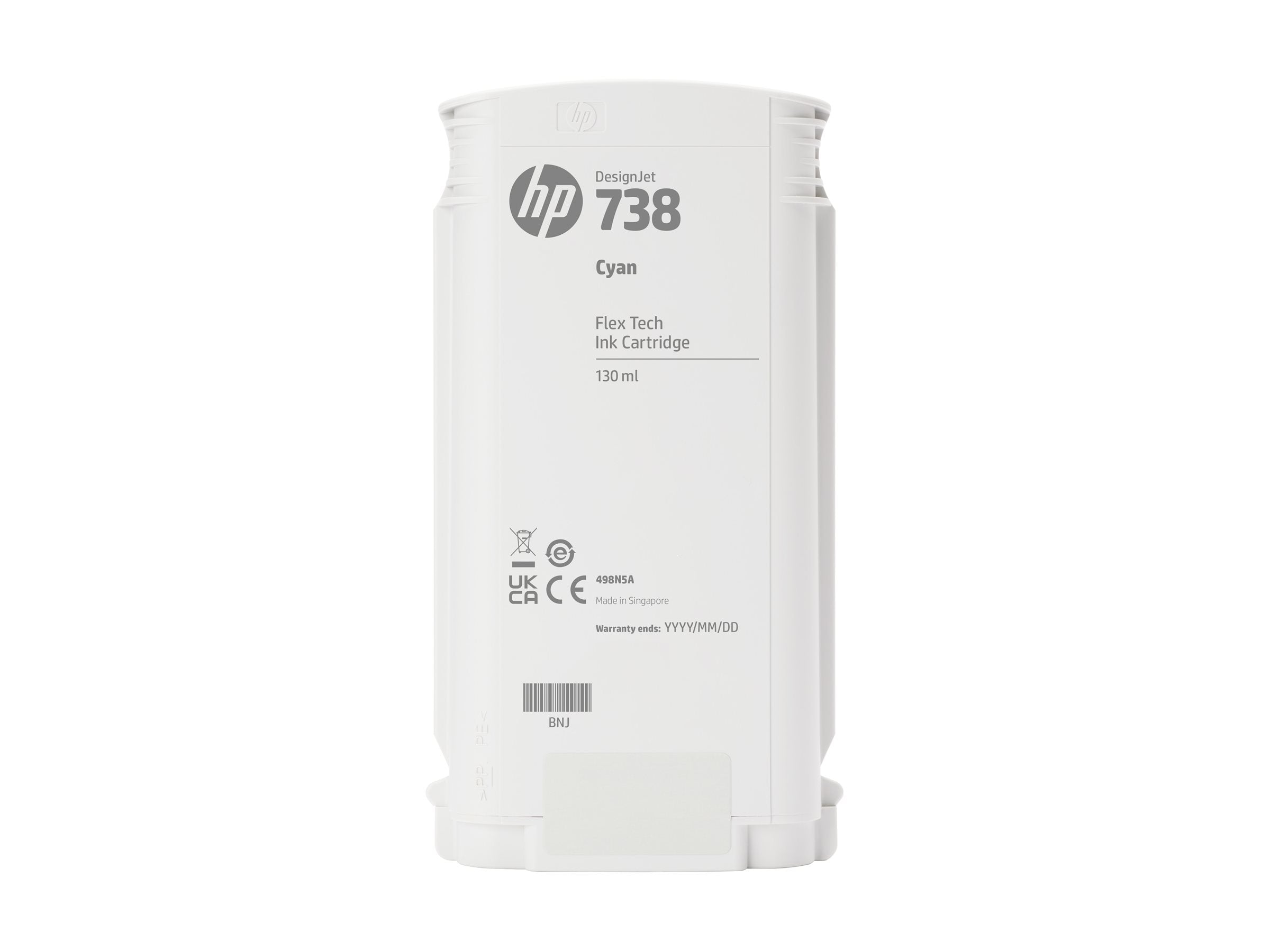 HP 738 130-ml Cyan DesignJet Ink Cartridge