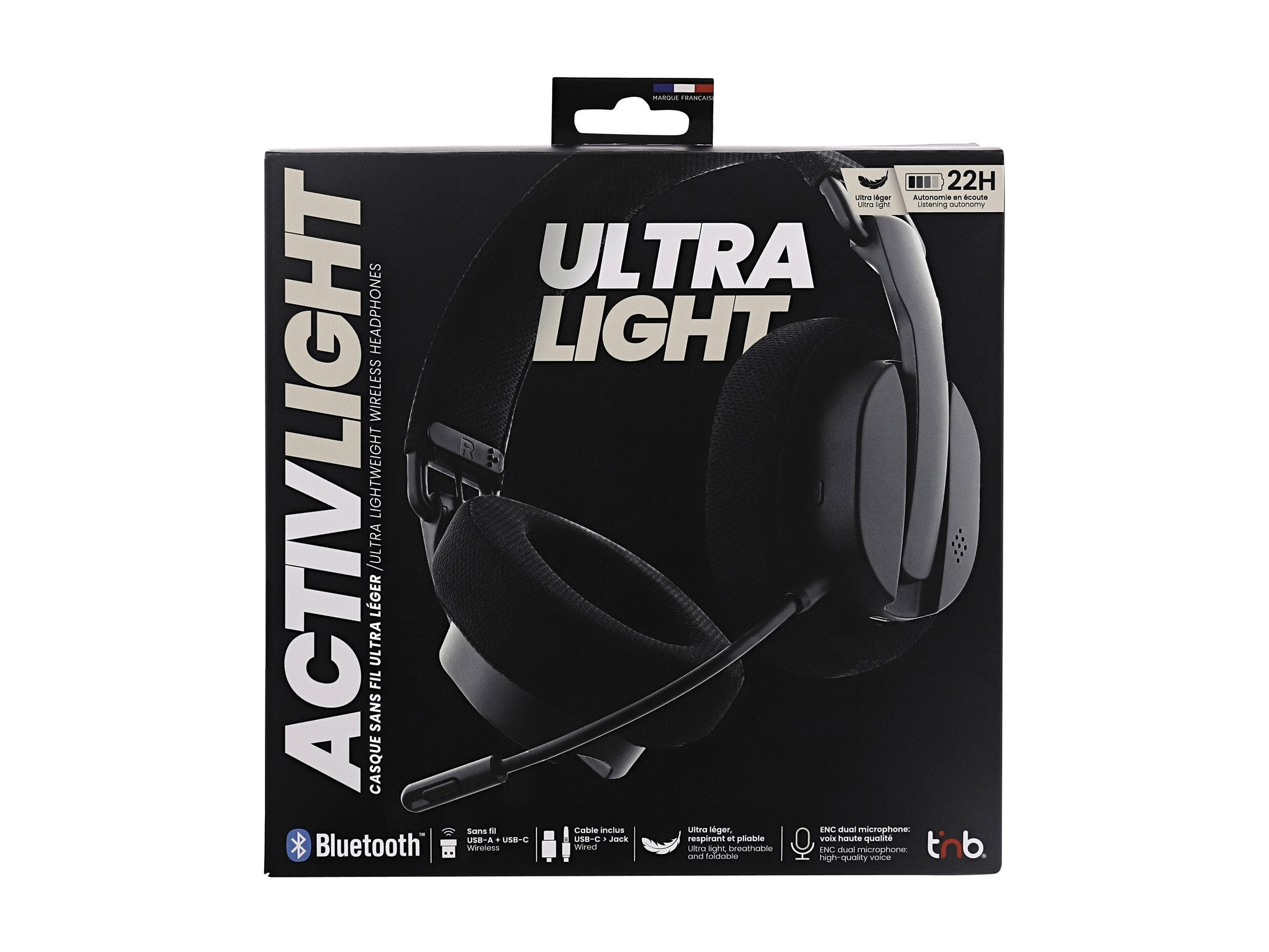 TNB Ultra light and comfortable Bluetooth Headset + 2.4Ghz microphone ACTIVLIGHT