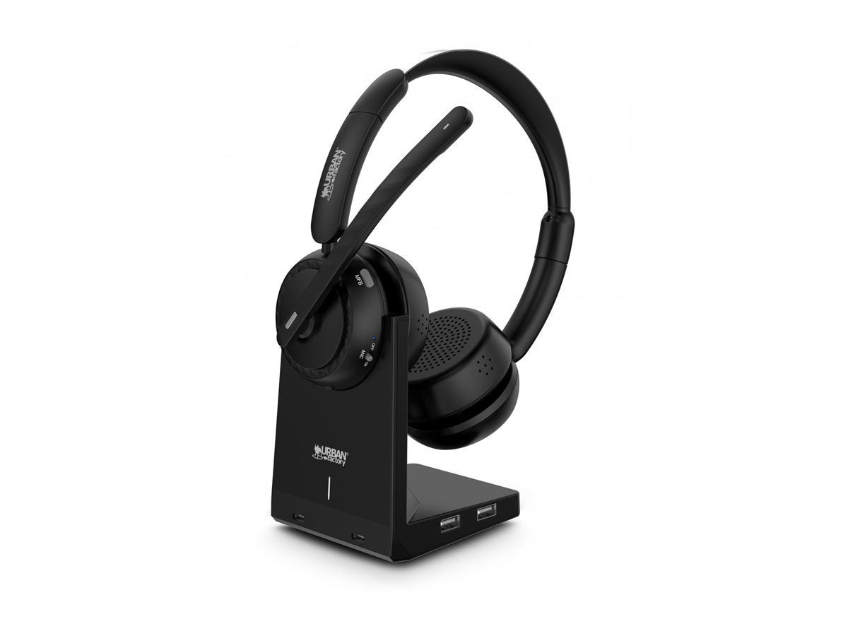 URBAN FACTORY MOVEE Max Bluetooth 5.2 Heasdet With Anc / Enc And Charging Stand