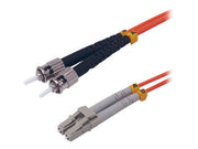 MCL FJOM2/STLC-10M - Jarretière optique OM2 duplex multimode 50/125 - LC / ST 10m