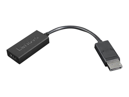 LENOVO - Adaptateur vidéo - DisplayPort mâle pour HDMI femelle - 22.5 cm - noir - support 4K