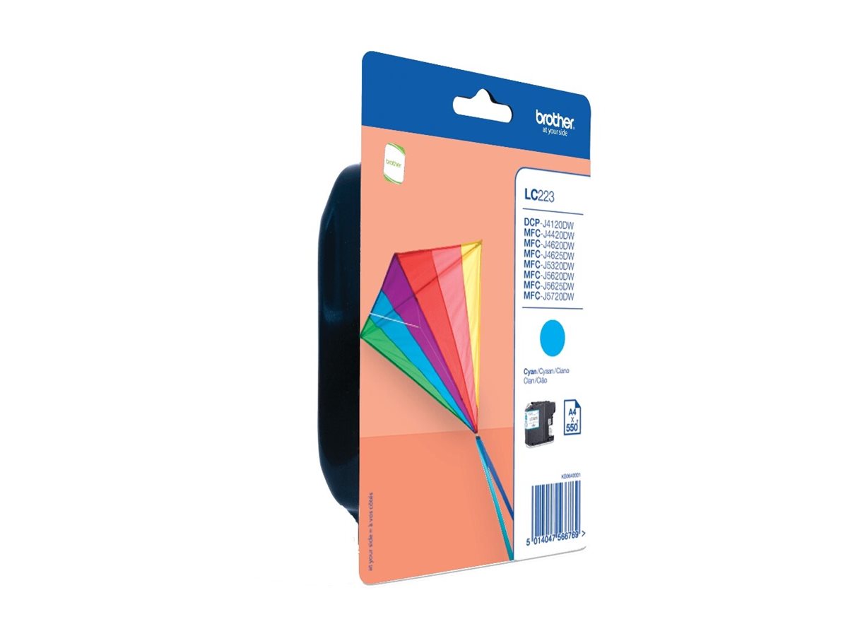BROTHER LC-223 cartouche d encre cyan capacité standard 550 pages pack de 1