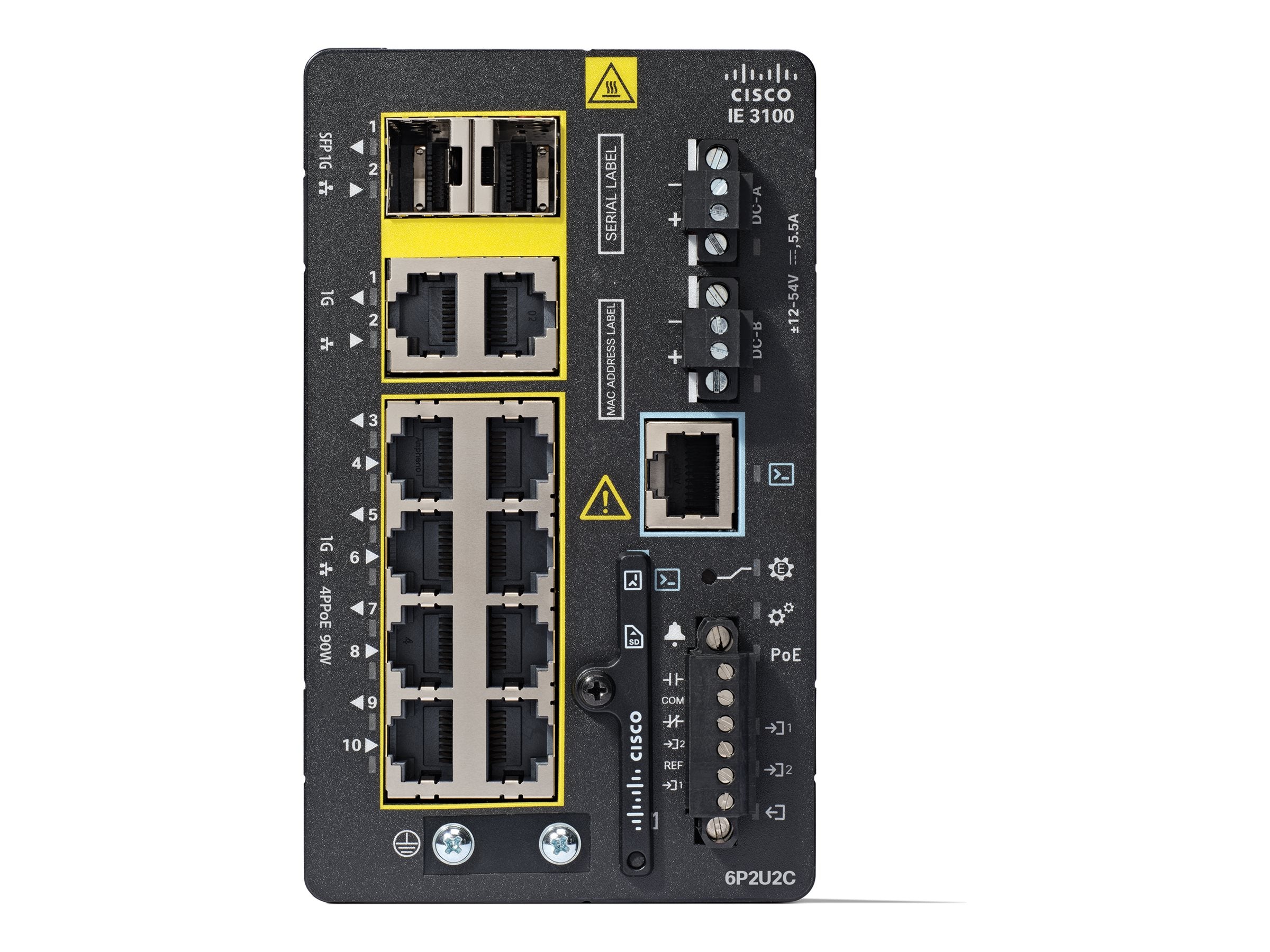 CISCO IE3100 w/6GE PoE+ 2GE 4PPoE 2GE Combo Fixed Sys NE