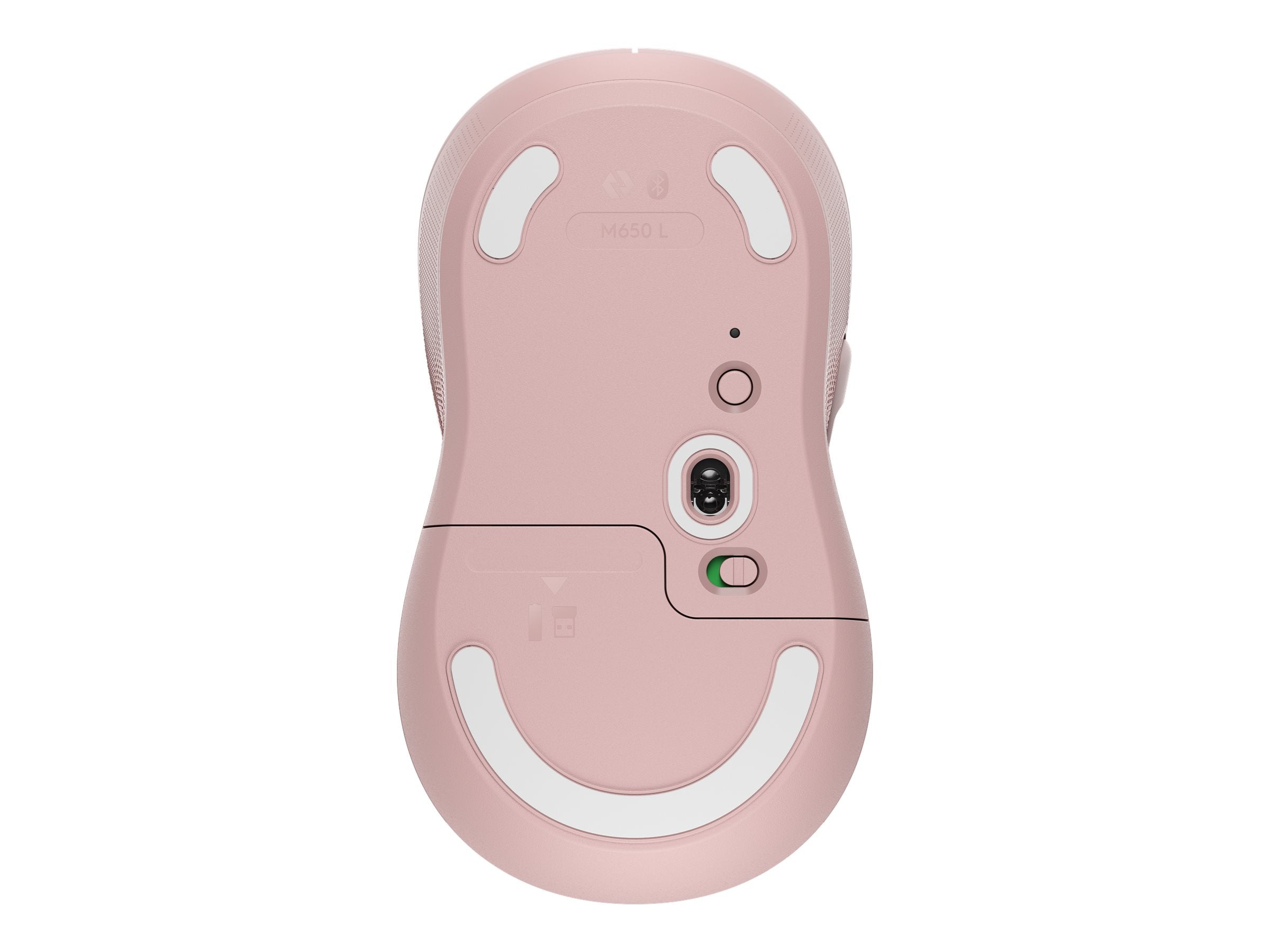 LOGITECH Signature M650 L Mouse large size optical 5 buttons wireless Bluetooth 2.4 GHz Bolt USB receiver rose