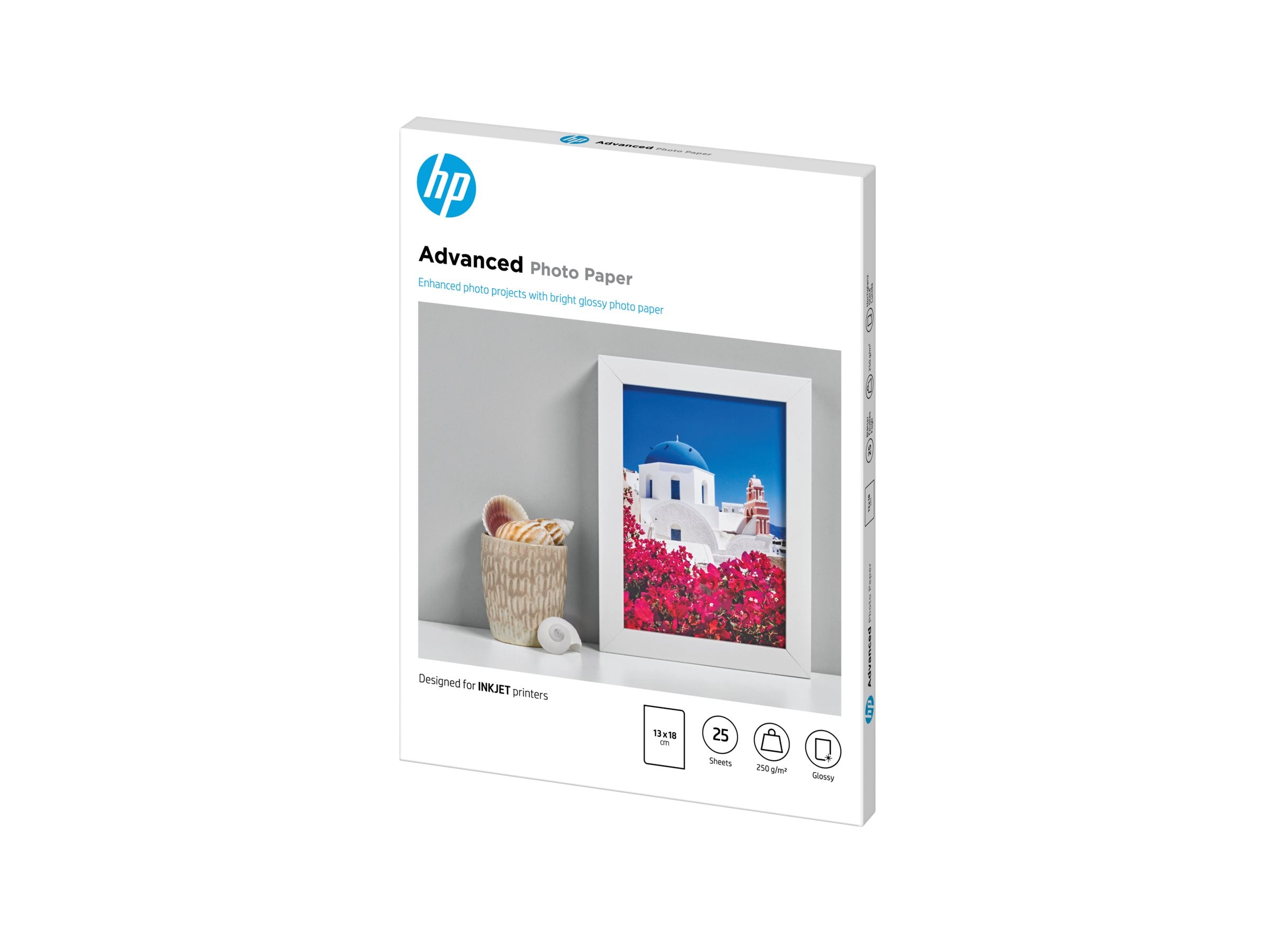 HP original Advanced glossy photo paper Ink cartridge Q8696A 250g/m2 130x180mm 25 sheets 1-pack borderless