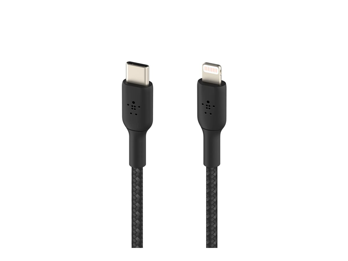 BELKIN BOOST CHARGE USB-C to Lightning Cable Braided 1M Black