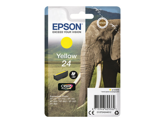 EPSON 3LB 24 ink cartridge yellow standard capacity 4.6ml 360 pages 1-pack RF-AM blister w/s