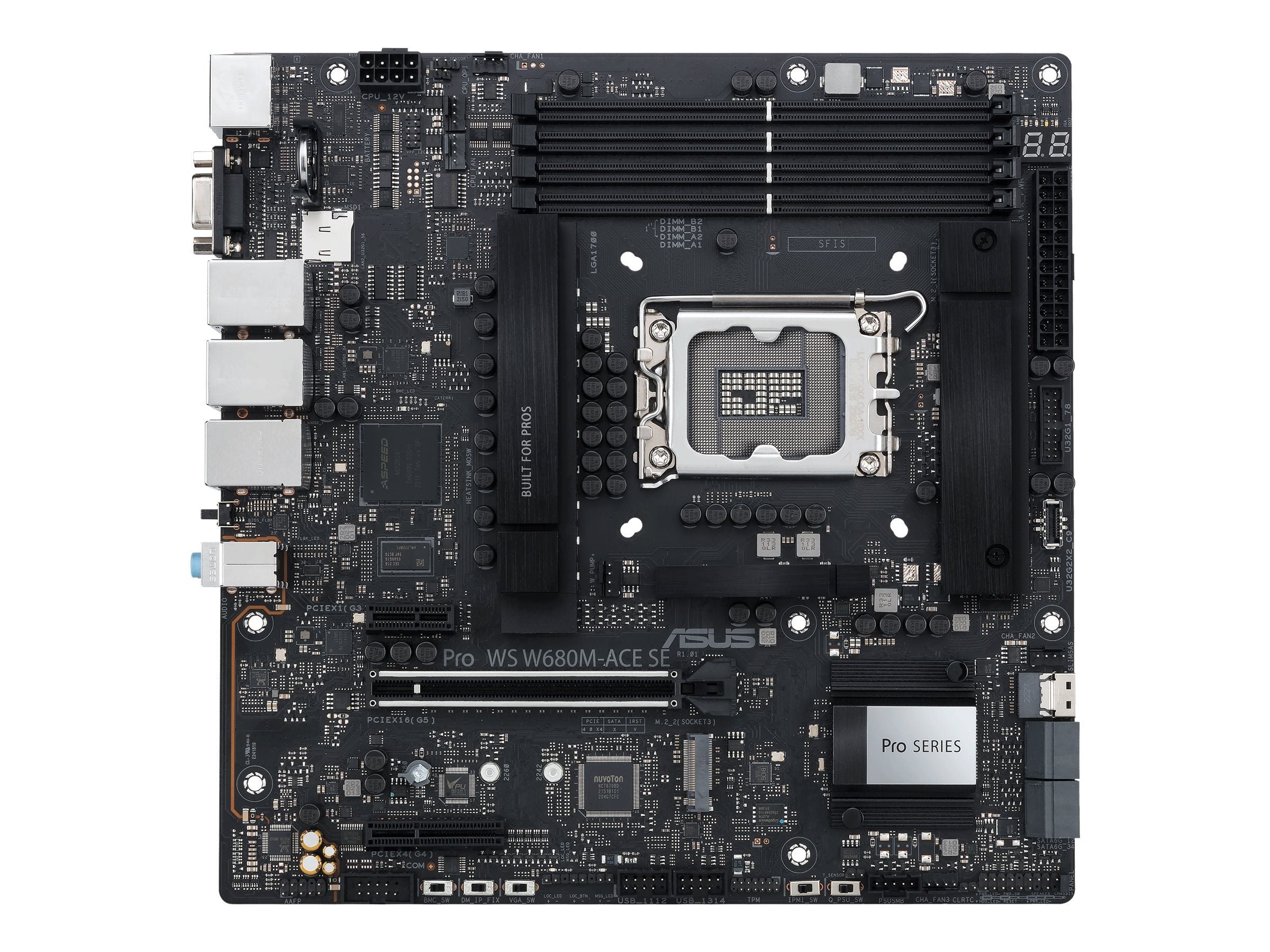 ASUS PRO WS W680M-ACE SE LGA1700 microATX 4DDR5 1xHDMI 1xDP 1xD-Sub 8xSATA 2xM.2
