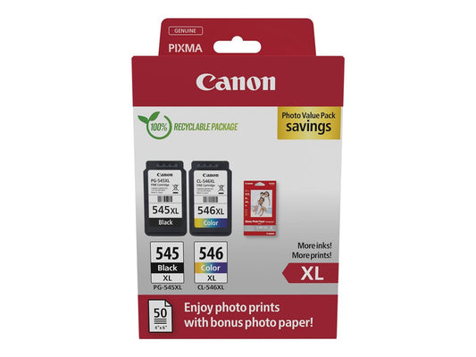 CANON PG-545XL/CL-546XLPHOTO Ink Cartridge VALUE BLSEC