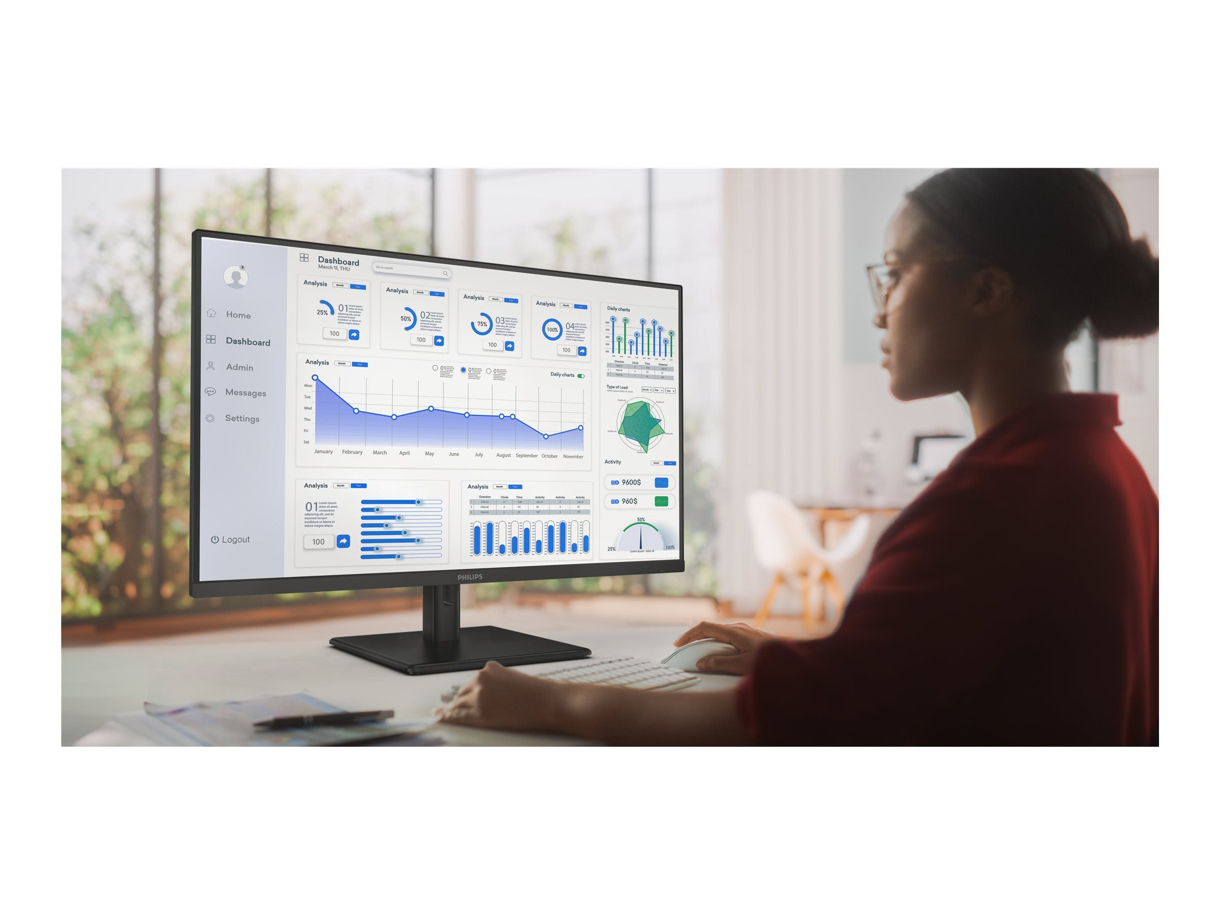 PHILIPS 32E1N1800LA 31.5p Adaptive Sync 3840x2160 HDMI DP Black