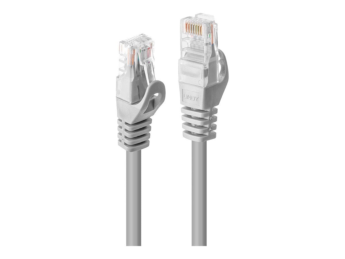 LINDY 0.5m Cat.5e U/UTP Patch Cable Colour Grey Low Cost Version