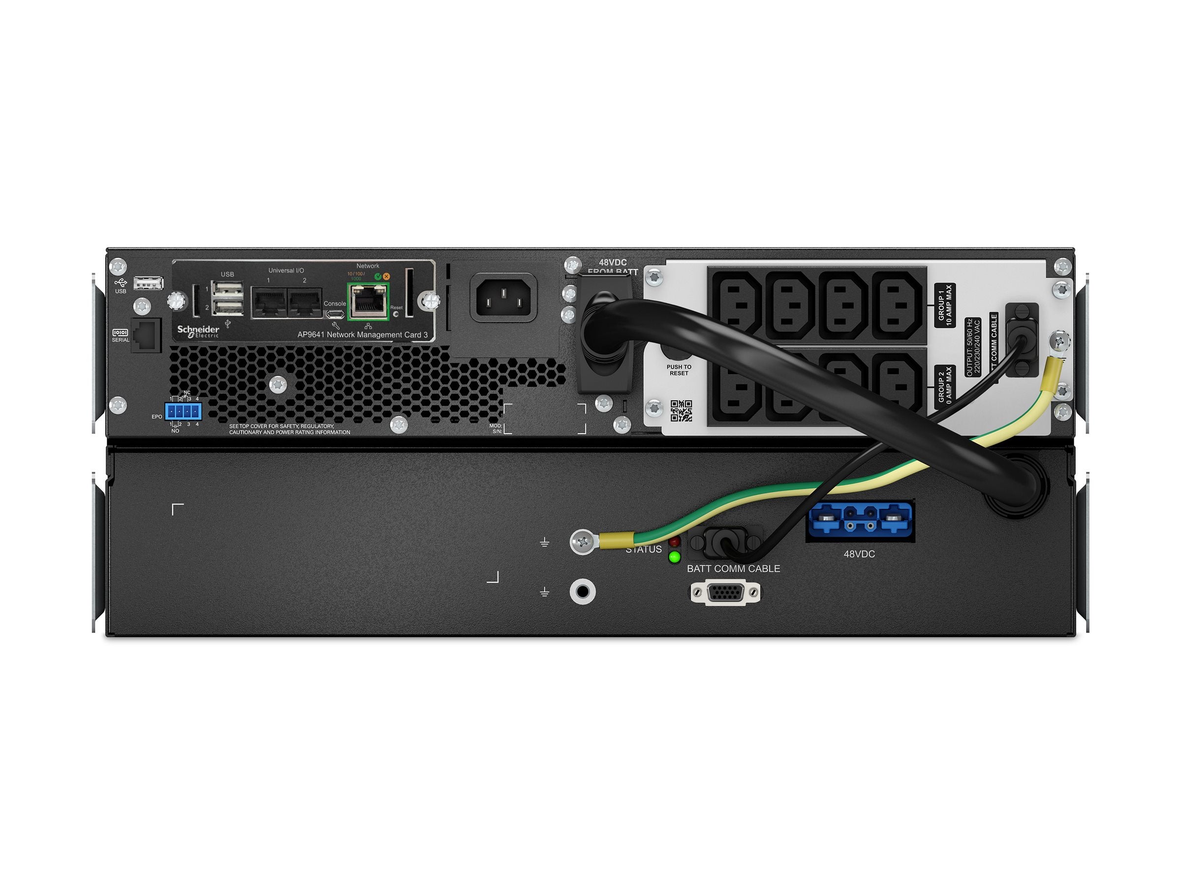 APC Smart-UPS On-Line 1000VA UPS Rack high density AC 220/230V 900Watt 1000VA Li-ion oc 8 4U 1.83m cord BK silver