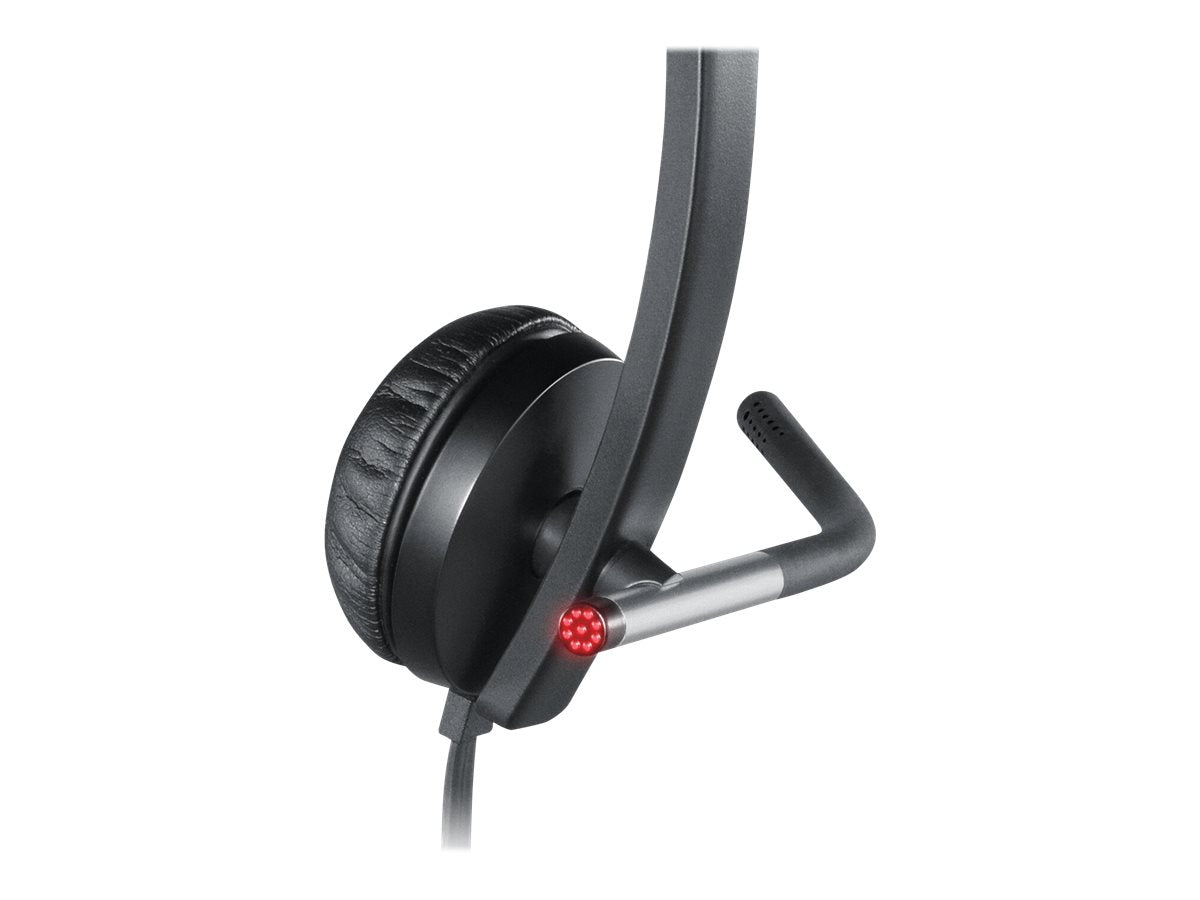 Logitech 981-000514 casque Avec fil Arceau Bureau/Centre d'appels USB Type-A Noir, Argent