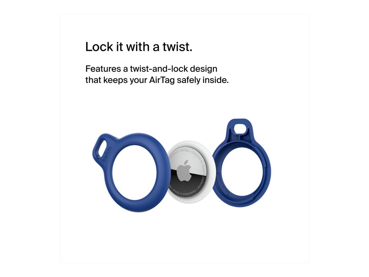 BELKIN Airtag Protection avec porte-clés Bleu