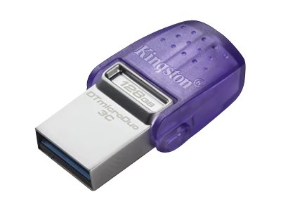 KINGSTON 128Go DataTraveler microDuo 3C 200MB/s dual USB-A + USB-C
