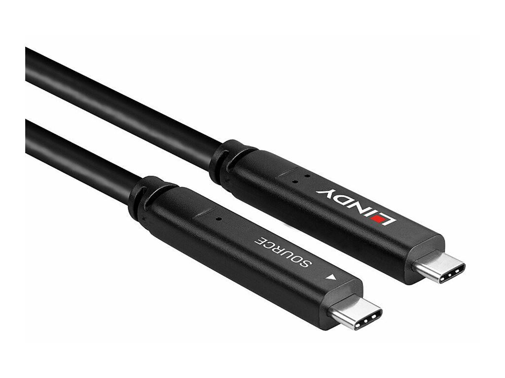 LINDY 10m USB 3.2 Gen 2 and DP 1.4 Type C Hybrid Cable