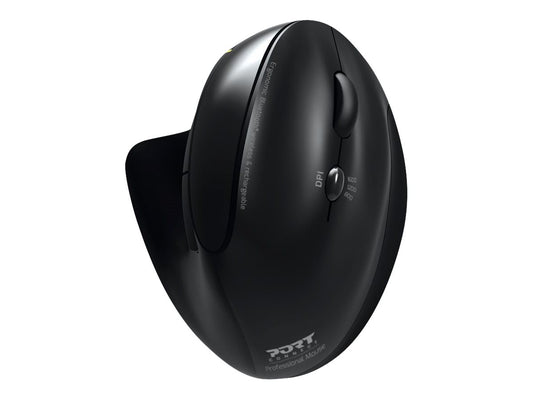 PORT DESIGNS Ergonomic Rechargeable Professional Mouse Integrated rechargeable battery with USB cable Dual 2.4Ghz