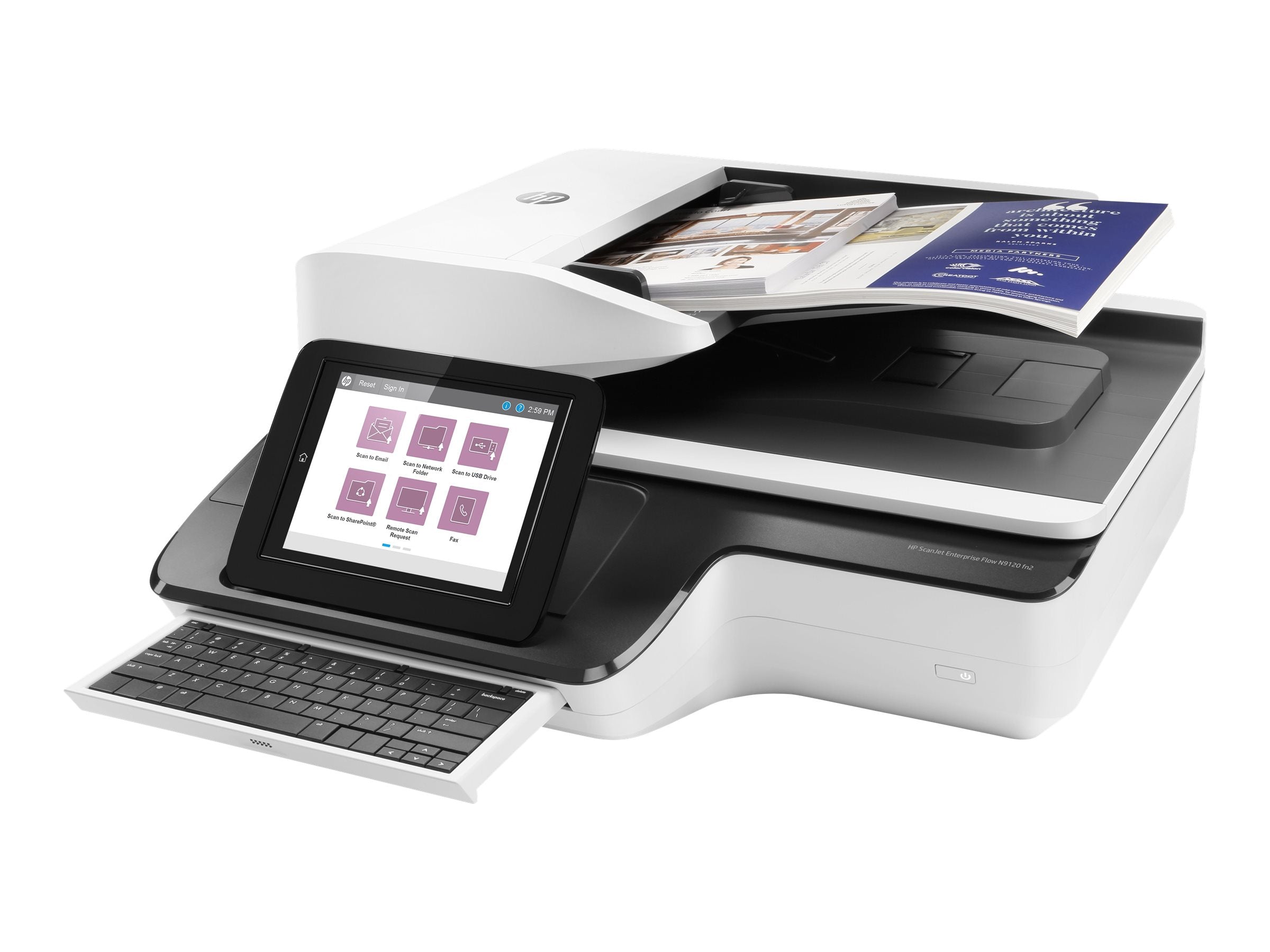 HP ScanJet Enterprise Flow N9120 fn2 Document scanner CIS Duplex 297x864mm 600dpix600dpi 120ppm ADF 200sheets 20000scans USB LAN