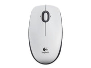 LOGITECH B100 Mouse right and left-handed optical 3 buttons wired USB white