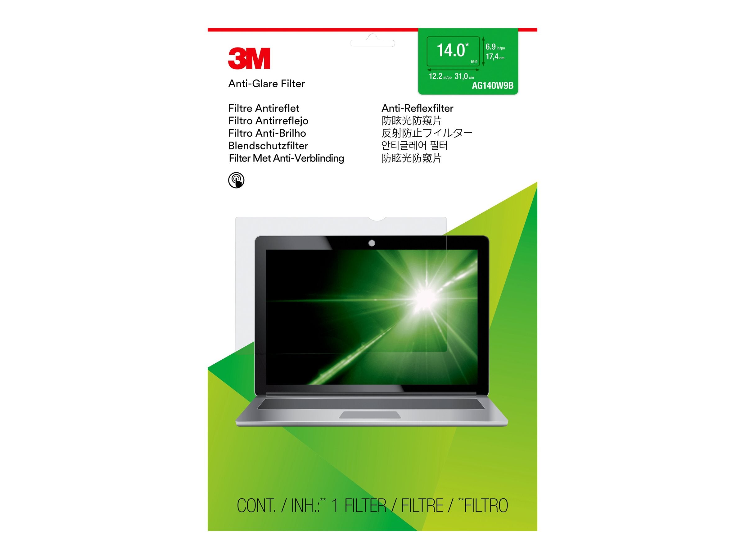 3M Anti-Glare Filter for 14 Widescreen Laptop