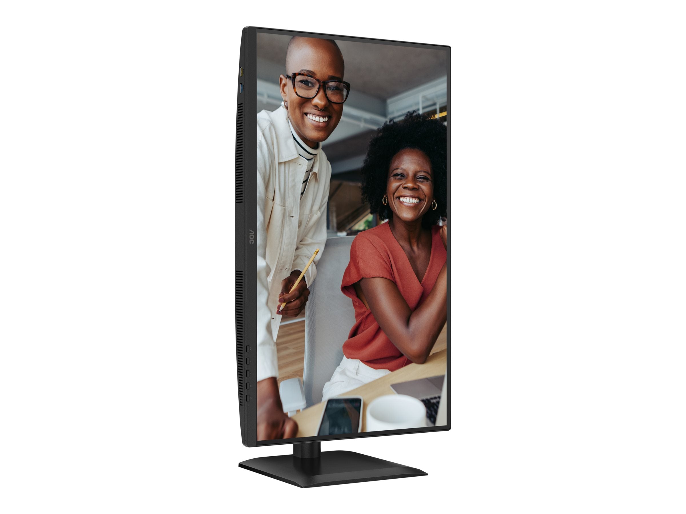 AOC 27E4CV - Écran LED - 27" - 1920 x 1080 Full HD -  @ 120 Hz - IPS - 300 cd/m² - 1500:1 - 4 ms - HDMI, DP, USB-C, RJ45, GAR 5 ans